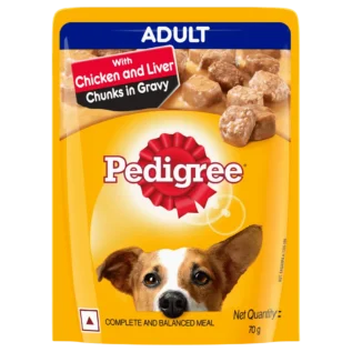 Pedigree Chicken & Liver Chunks in Gravy for Adult Dogs