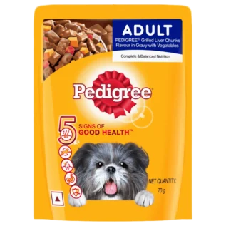 Pedigree Grilled Liver Chunks in Gravy with Vegetables Adult