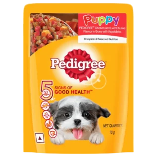 Pedigree Chicken and Liver Chunks Flavor with Vegetables in Gravy Puppy
