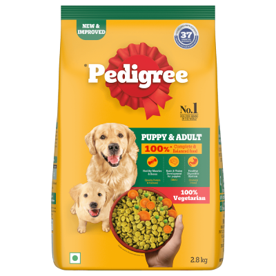 7562860-1_Pedigree Puppy & Adult 100 Veg_2.8 Kg_FOP 7562860-1_Pedigree Puppy & Adult 100 Veg_2.8 Kg_FOP