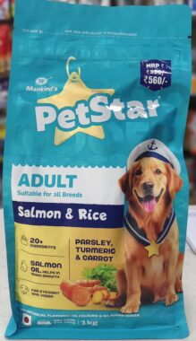 Pet star adult salmon and rice 1kg
